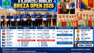 KSO Top Set iz Pljevalja pobjednik „Breza Opena 2026“: Hana Ćerimić proglašena najboljom igračicom