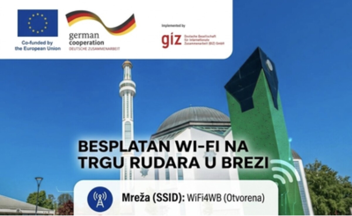 Trg rudara u Brezi dobio besplatan javni Wi-Fi