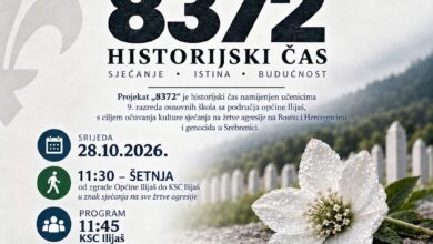 U Ilijašu 28. oktobra historijski čas „8372“: Sjećanje, istina i budućnost