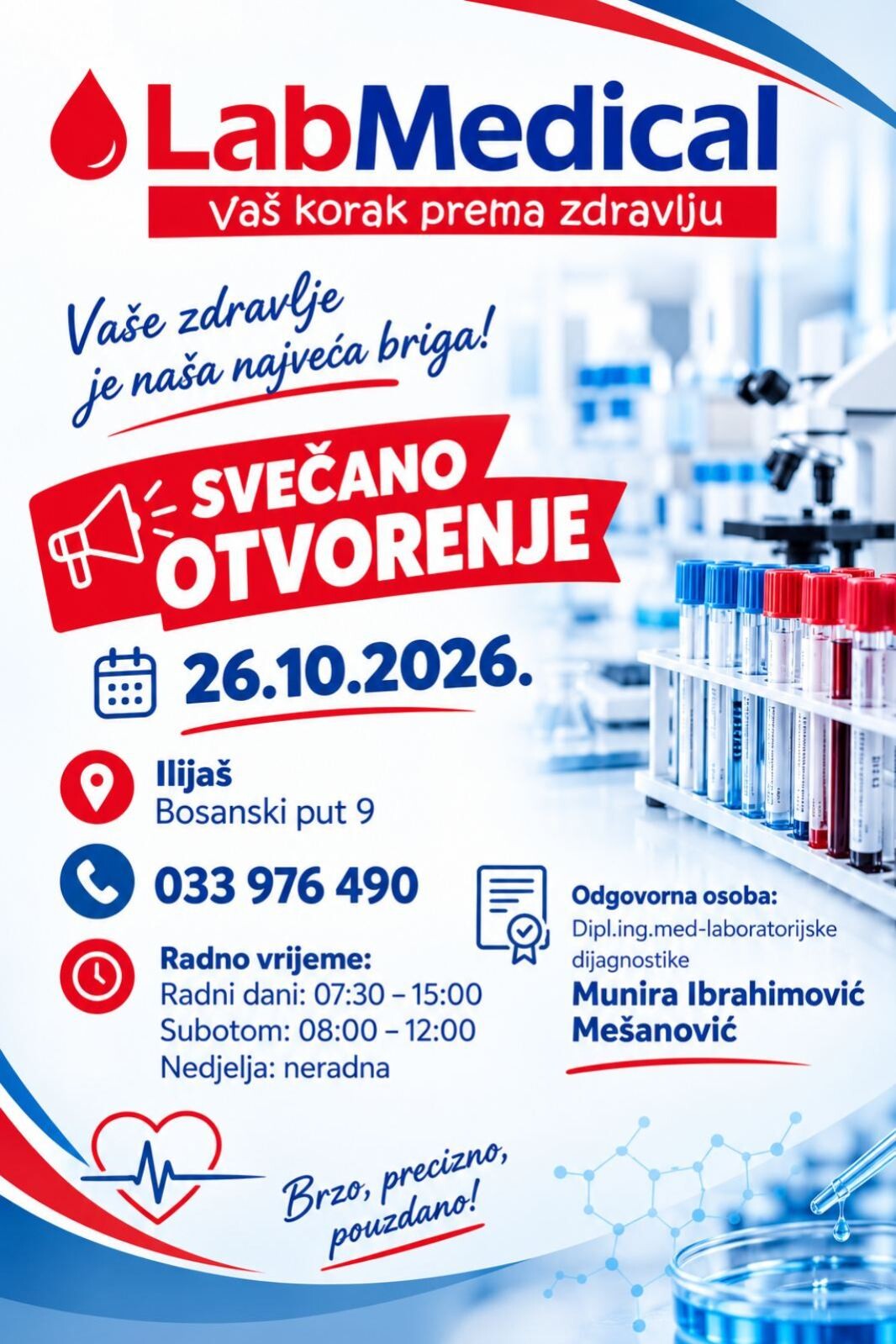 LabMedical otvara vrata u Ilijašu: Svečano otvorenje 26. oktobra